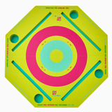 Colorful target-like board with concentric circles on a white background. Made to be a Mahjong Tiles board that floats in your pool. Green Aqua Jong Pool Mat | Oh My Mahjong