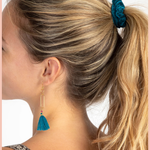 Print & Velvet Scrunchies, Set of 5 | Natural Life | Navy