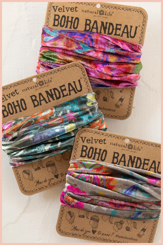 Velvet Boho Bandeau Headband | Natural Life