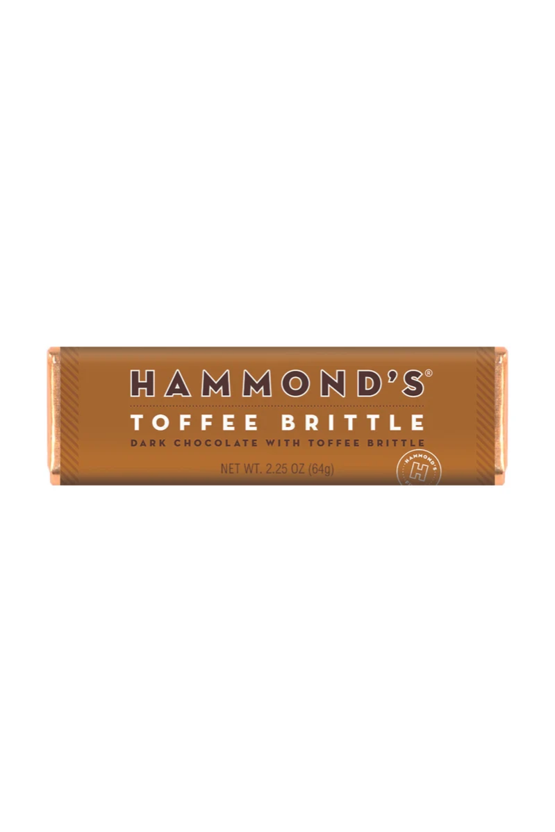 Toffee Brittle Dark Chocolate Bar | Hammond's Candies