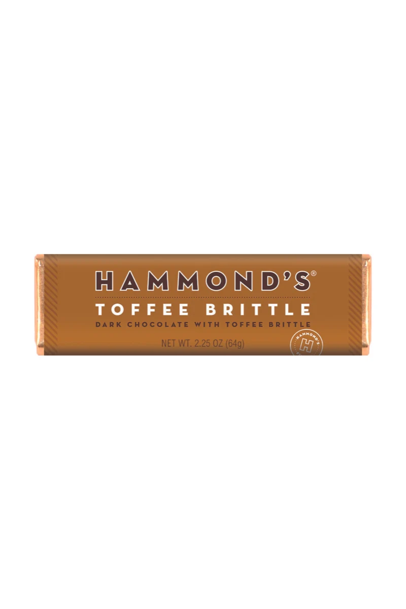 Toffee Brittle Dark Chocolate Bar | Hammond's Candies