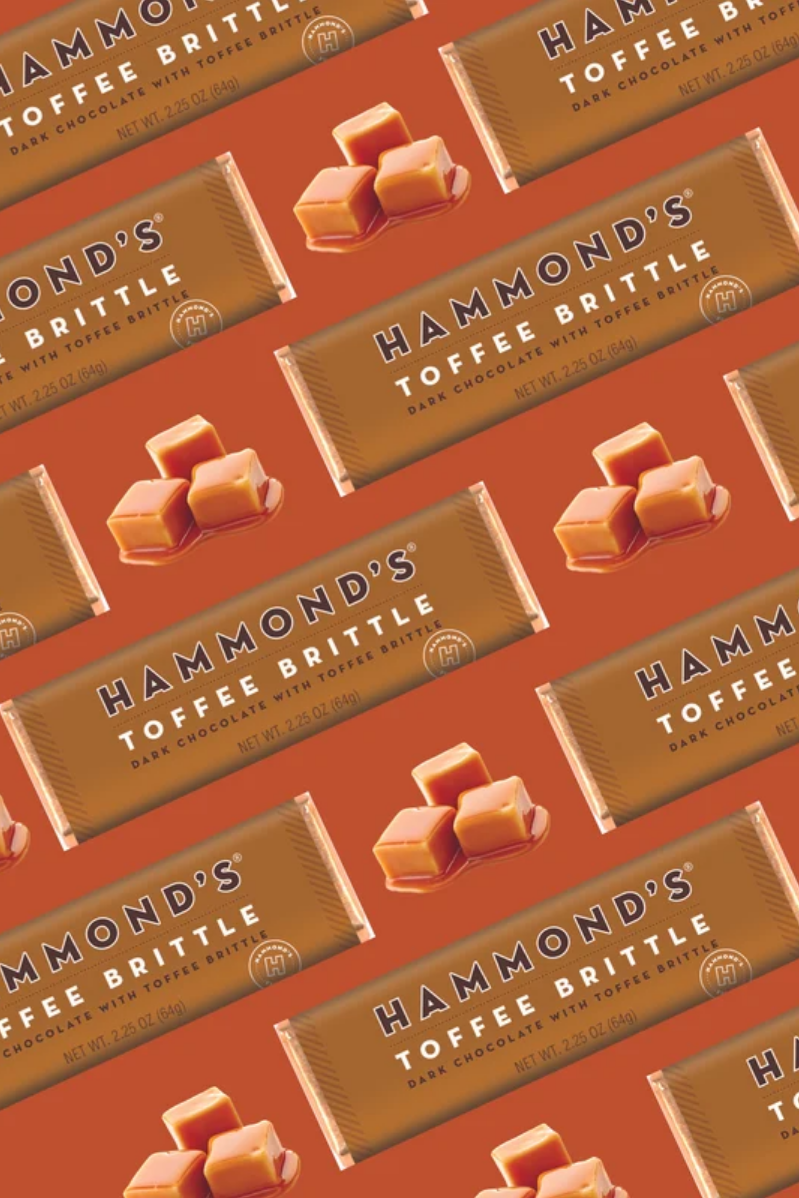 Toffee Brittle Dark Chocolate Bar | Hammond's Candies