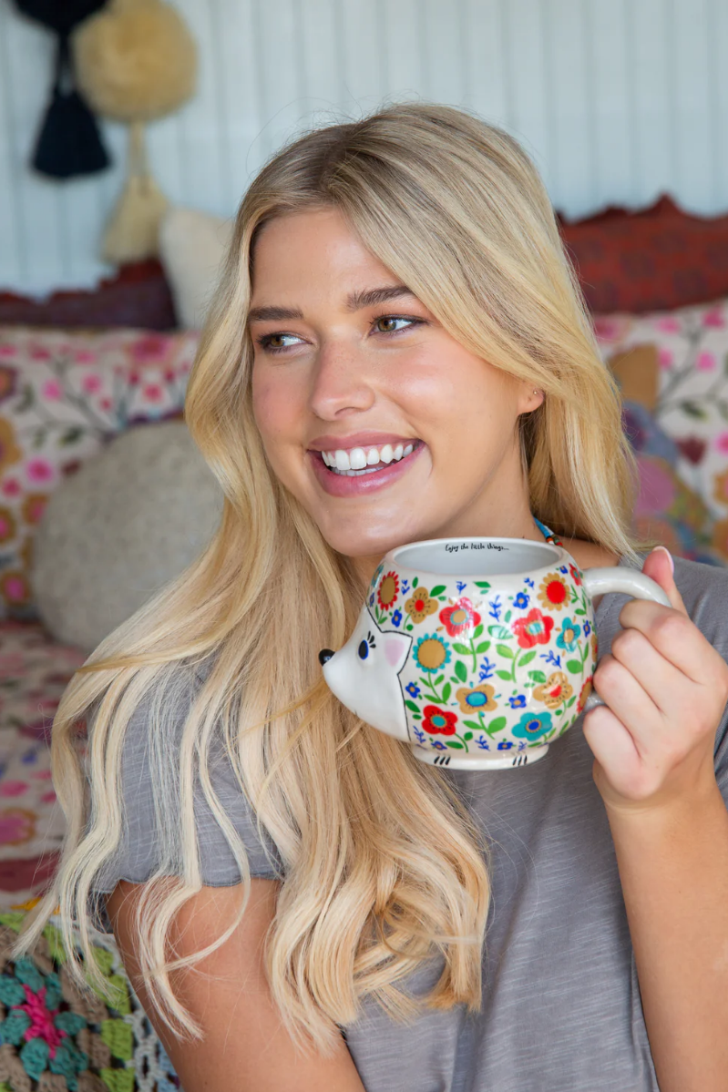 Hedgehog Folk Art Coffee Mug | Natural Life