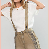 Suspended Shorts + Bandana Print Detail