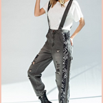 Suspended Overalls with Bandana Print
