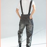 Suspended Overalls with Bandana Print