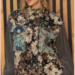 Jacquard High Neck Jacket