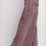 Mineral Wash Terry Knit Wise Leg Pants