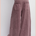 Mineral Wash Terry Knit Wise Leg Pants