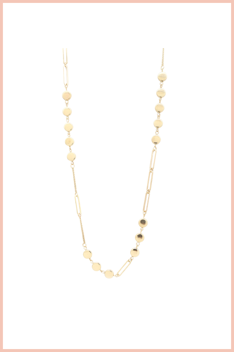 Gold Paperclip Layering Necklace