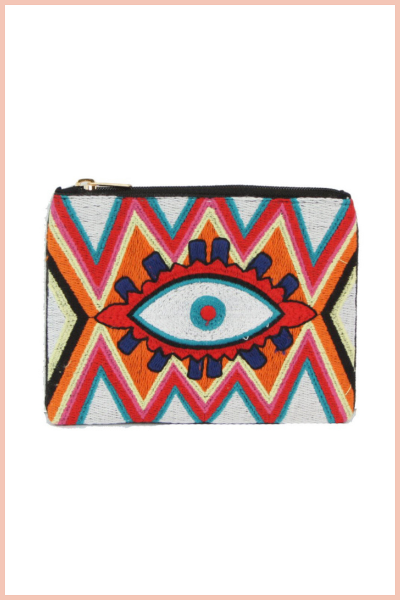 THREADED FASHION EYE COIN PURSE