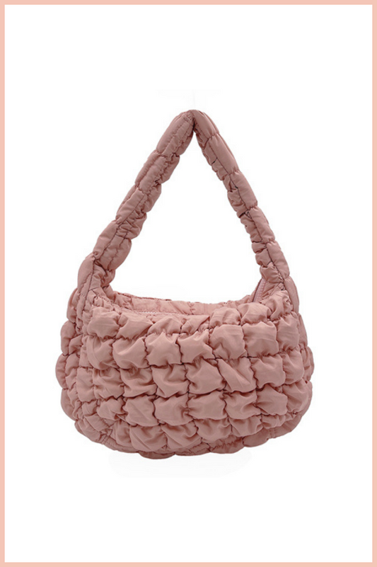 PUFFER QUILTED BAG | LIGHT PINK