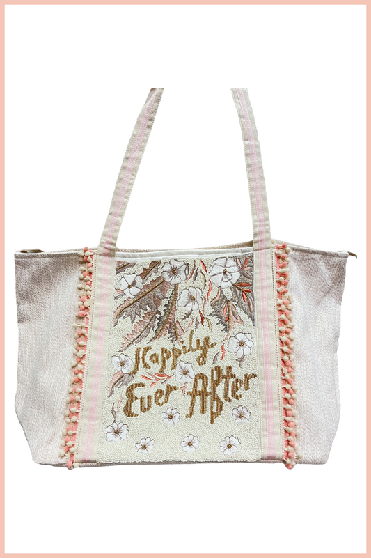 HAPPILY EVER AFTER BEADED TOTE BAG