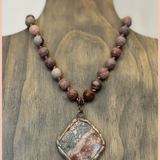 Tallis Mauve Diamond Pendant Necklace