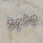 Rhinestone Bow Post Earrings