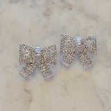 Rhinestone Bow Post Earrings