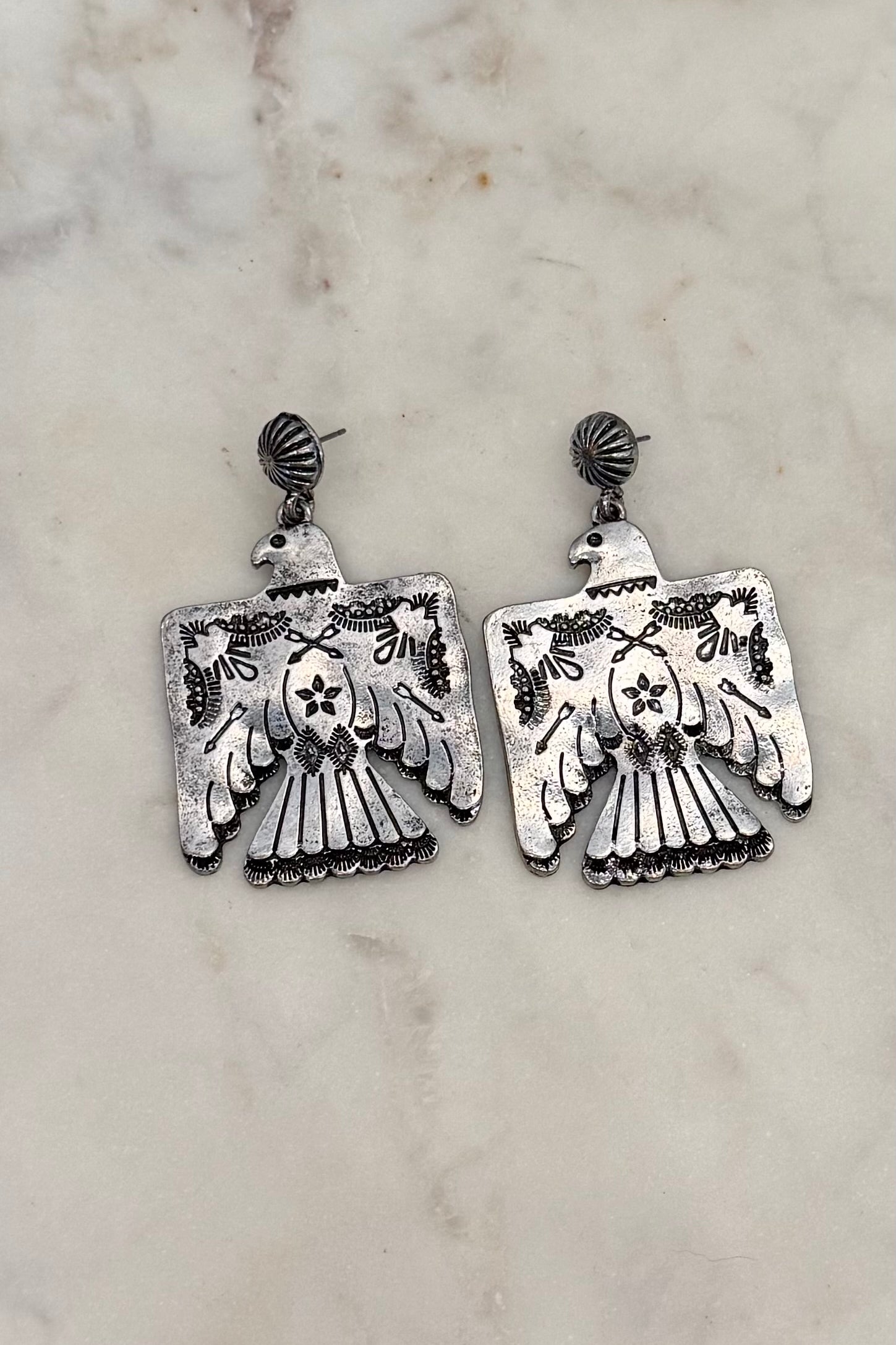 Firebird Dangle Earrings | Silver