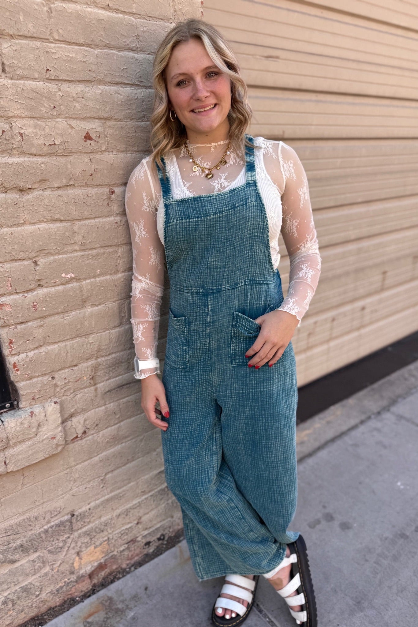 Mineral Washed Gauze Overalls