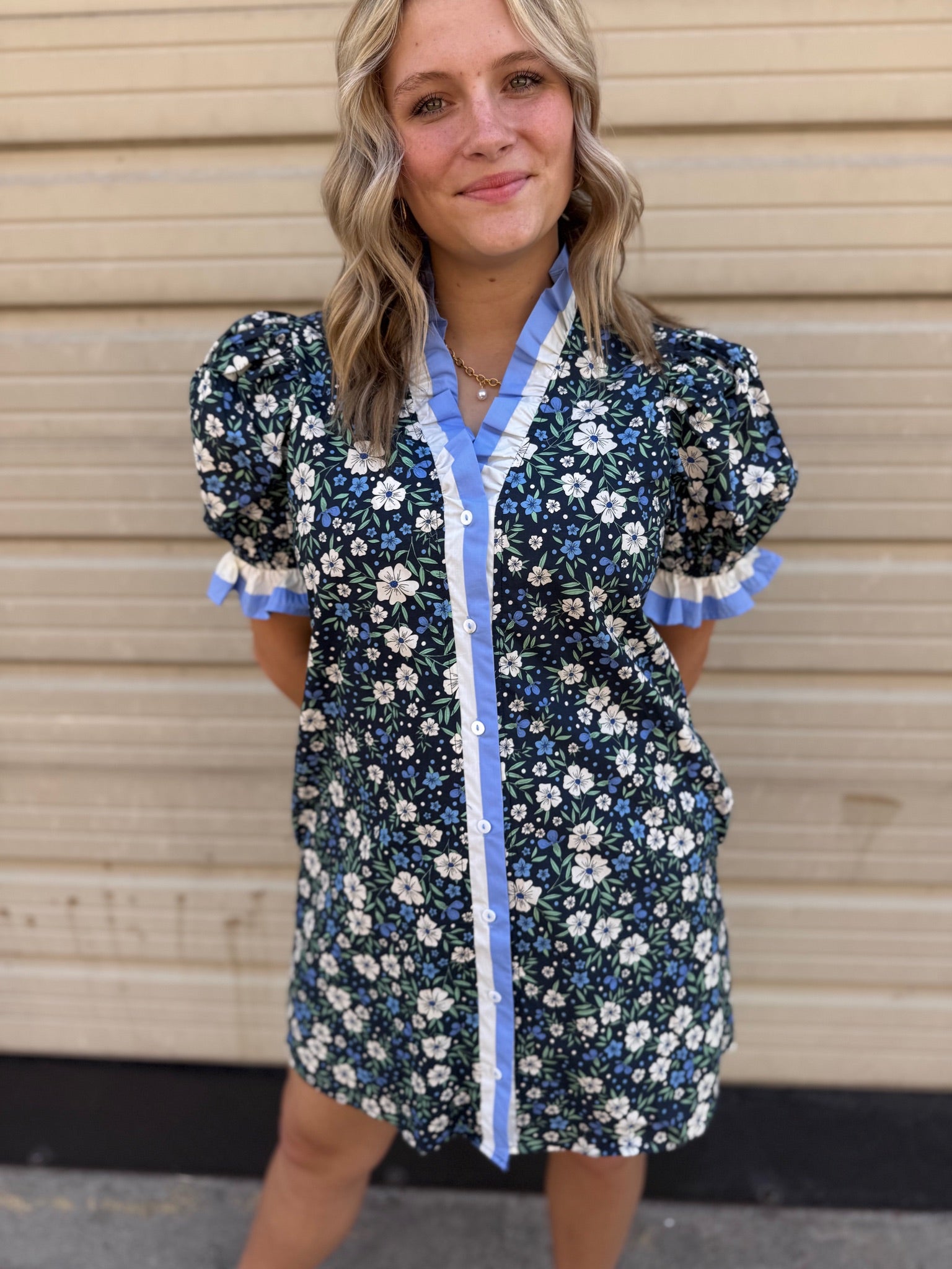 Itsy Ditsy Floral Dress | Blue