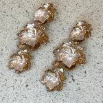Metallic Flower Dangle Earrings