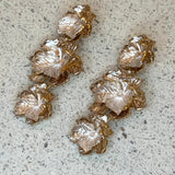 Metallic Flower Dangle Earrings