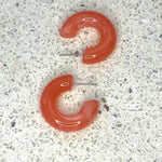Bright Acrylic Hoop Earrings | Dusty Coral