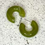 Bright Acrylic Hoop Earrings | Avocado