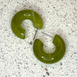 Bright Acrylic Hoop Earrings | Avocado