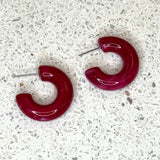 Bright Acrylic Hoop Earrings | Prickly Pear