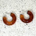Bright Acrylic Hoop Earrings | Amber