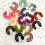 Bright Acrylic Hoop Earrings | Multiple Colors Available!