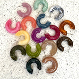 Bright Acrylic Hoop Earrings | Multiple Colors Available!