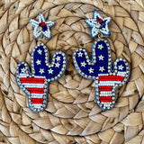 Stars & Saguaro American Flag Earrings