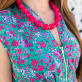 Chunky Resin Beaded Necklace