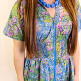 Smocked Floral Midi Dress