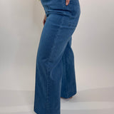 High Rise Wide Leg Pants with Front Seam
