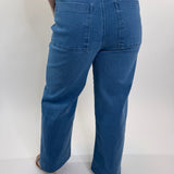 High Rise Wide Leg Pants with Front Seam