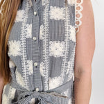 Pearl Petal Gingham Mini Dress