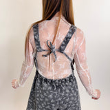 Wildflower Wash Denim Overall Romper