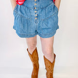 RISEN Slouchy Shirred Detail Shorts