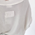 Soft Two Tone Casual Comfy Ribbed Knit Top