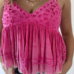 Mineral Washed Woven Tank Top