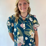 Botanical Breeze Puff Sleeve Top