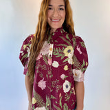 Botanical Breeze Puff Sleeve Top