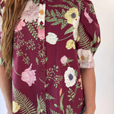 Botanical Breeze Puff Sleeve Top