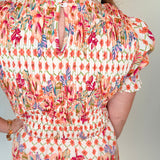 Wildflower Whimsy Smocked Mini Dress