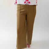 High Rise Wide Leg Pants with Front Seam
