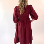 back of garnet dress