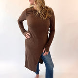 Longline Side Button Down Tunic