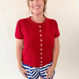 Short Sleeve Sweater Cardigan